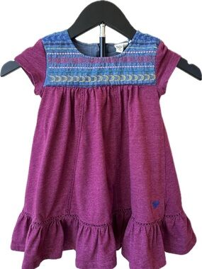Roxy Girls' Magenta and Blue Embroidered Dress